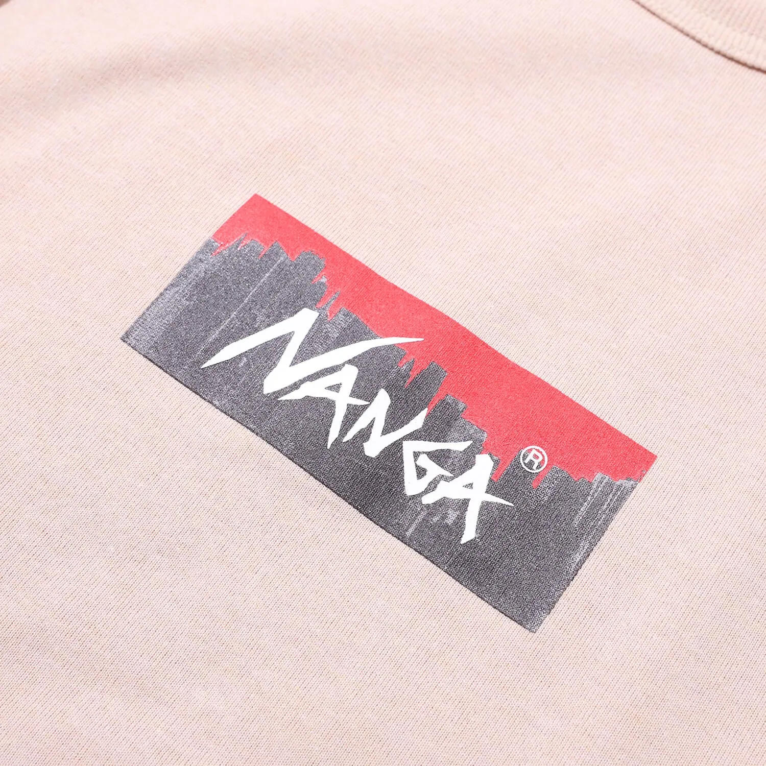 NANGA NY BOX LOGO L/S TEE