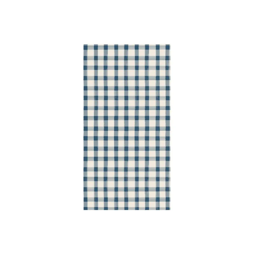 Navy Check Guest Napkins