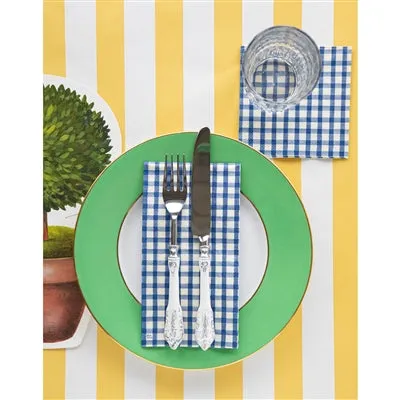 Navy Check Guest Napkins