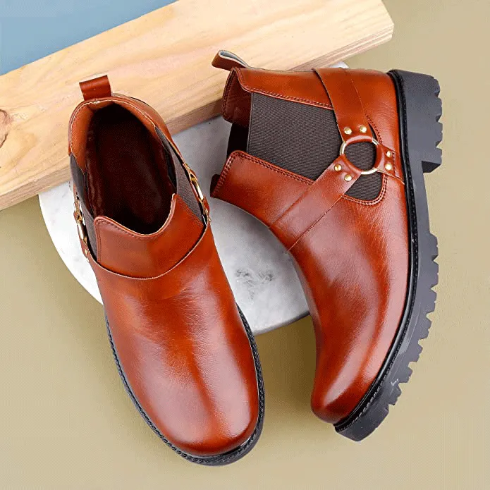 New Arrival Casual Ring Chelsea Slip-On Ankle Boot For Men's-UniqueandClassy