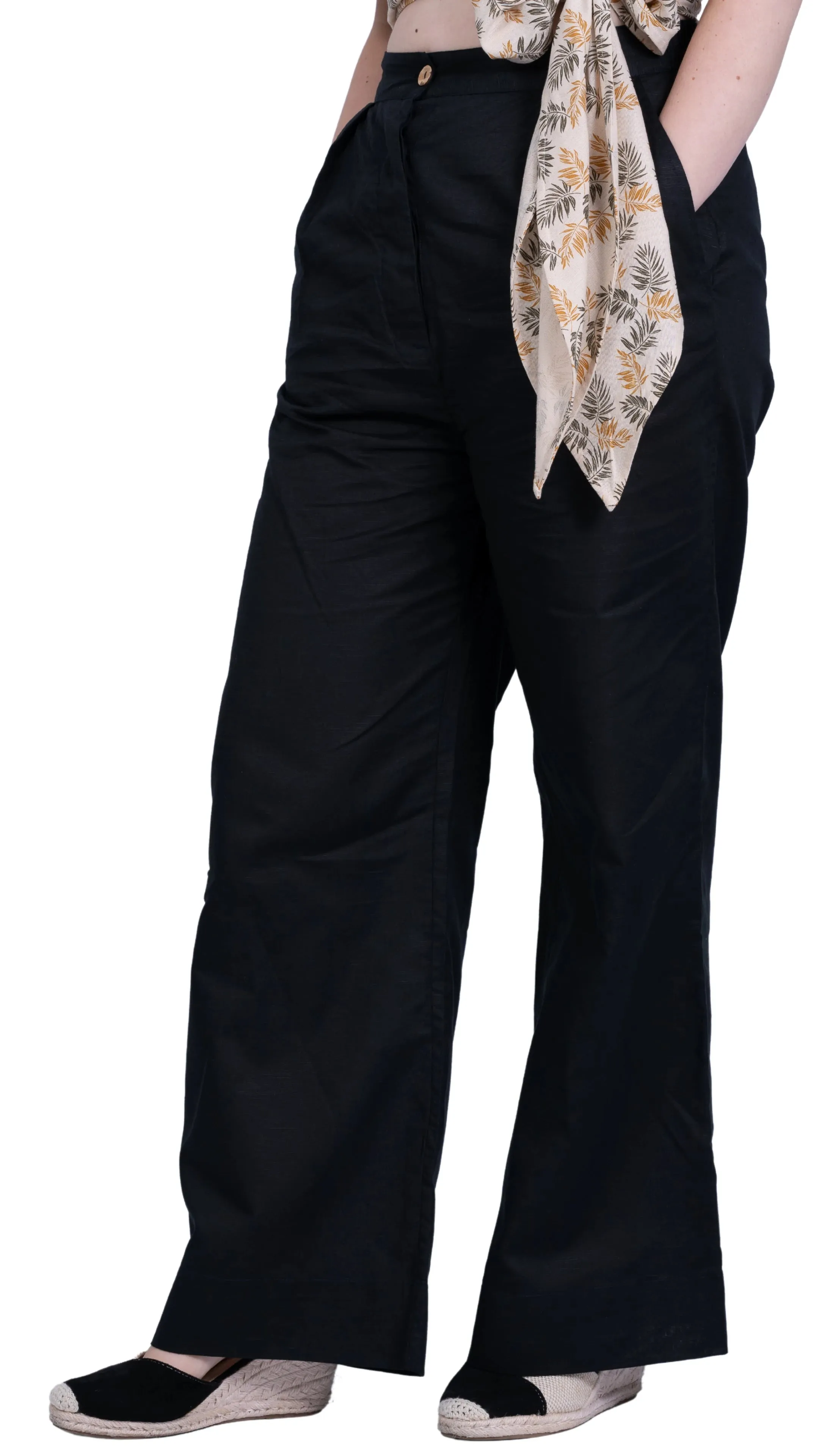 Noir Elegance Wide Leg Trousers | Sustainable Women’s Trousers | KAREE