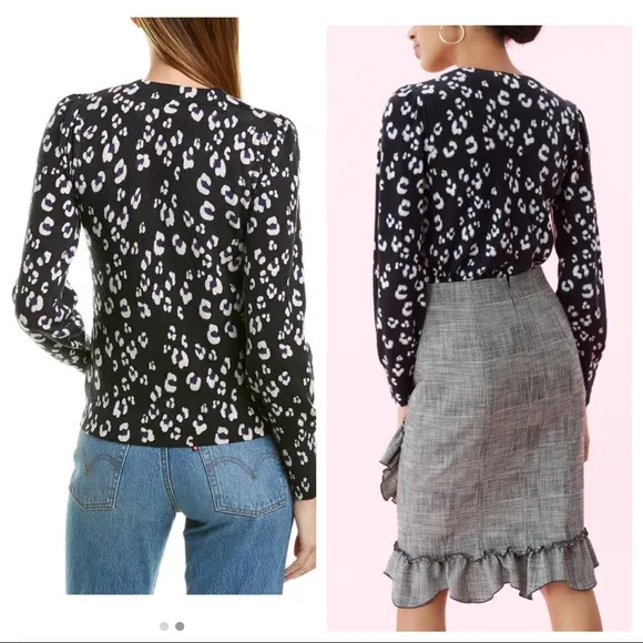 NWT! Rebecca Taylor CHEETAH PRINT PULLOVER