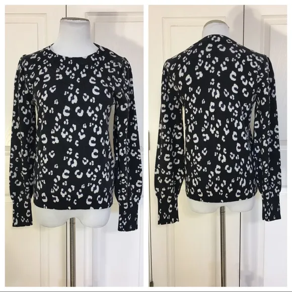 NWT! Rebecca Taylor CHEETAH PRINT PULLOVER