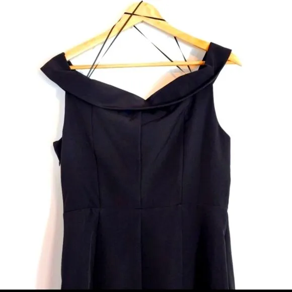 NWT Womens Sam Edelman Off the Shoulder LBD Little Black Mini Dress Size 10