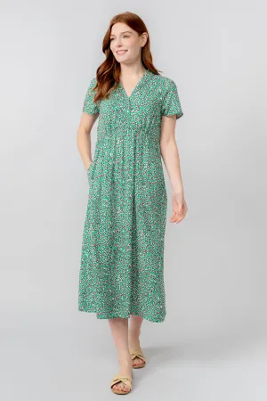 Orla Green Ditsy Print Midi Dress