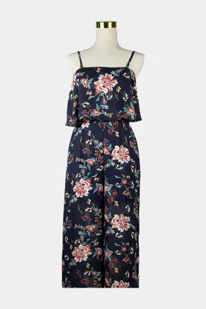 PILGRIM Navy Floral Jumpsuit