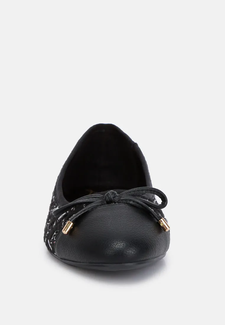 Plaid Tweed Ballet Flats By MODE