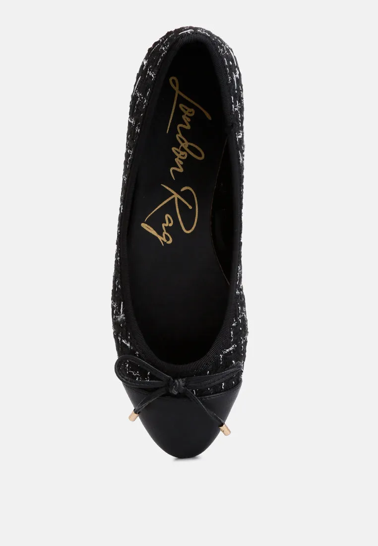 Plaid Tweed Ballet Flats By MODE