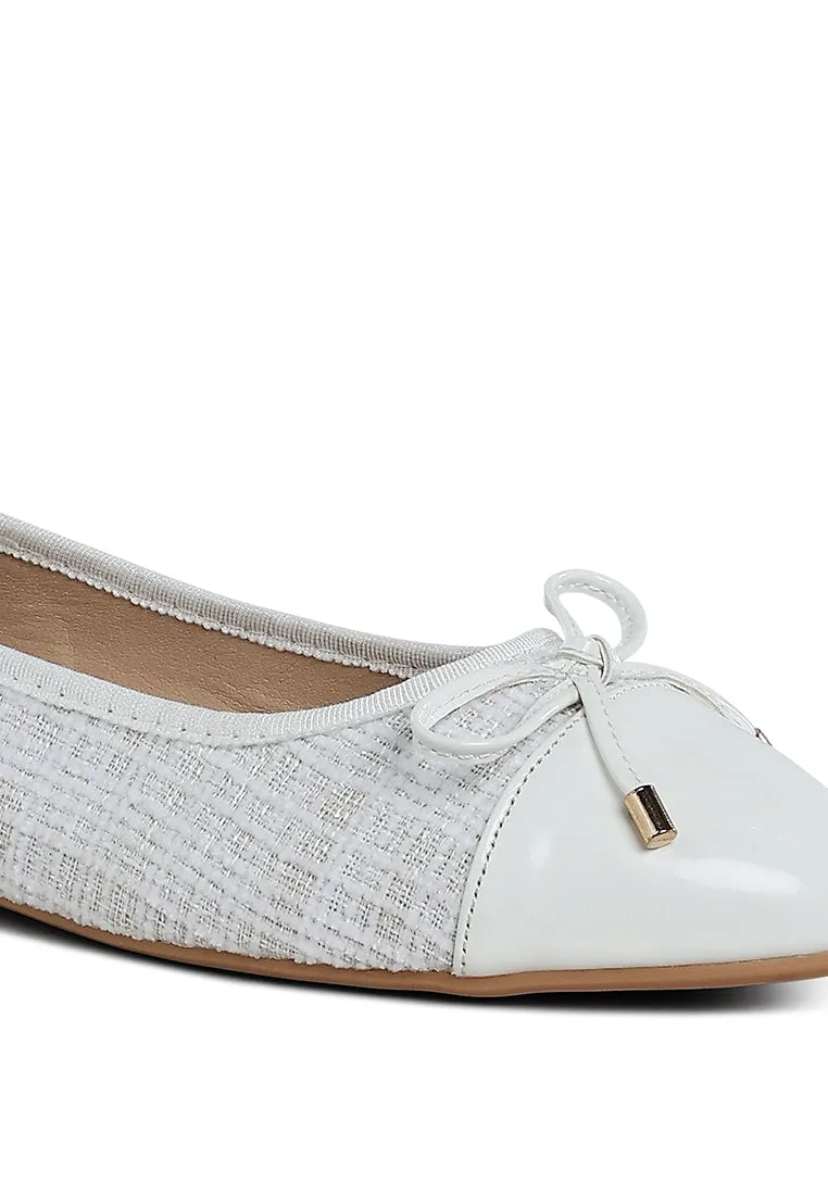 Plaid Tweed Ballet Flats By MODE