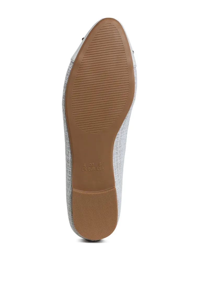 Plaid Tweed Ballet Flats By MODE