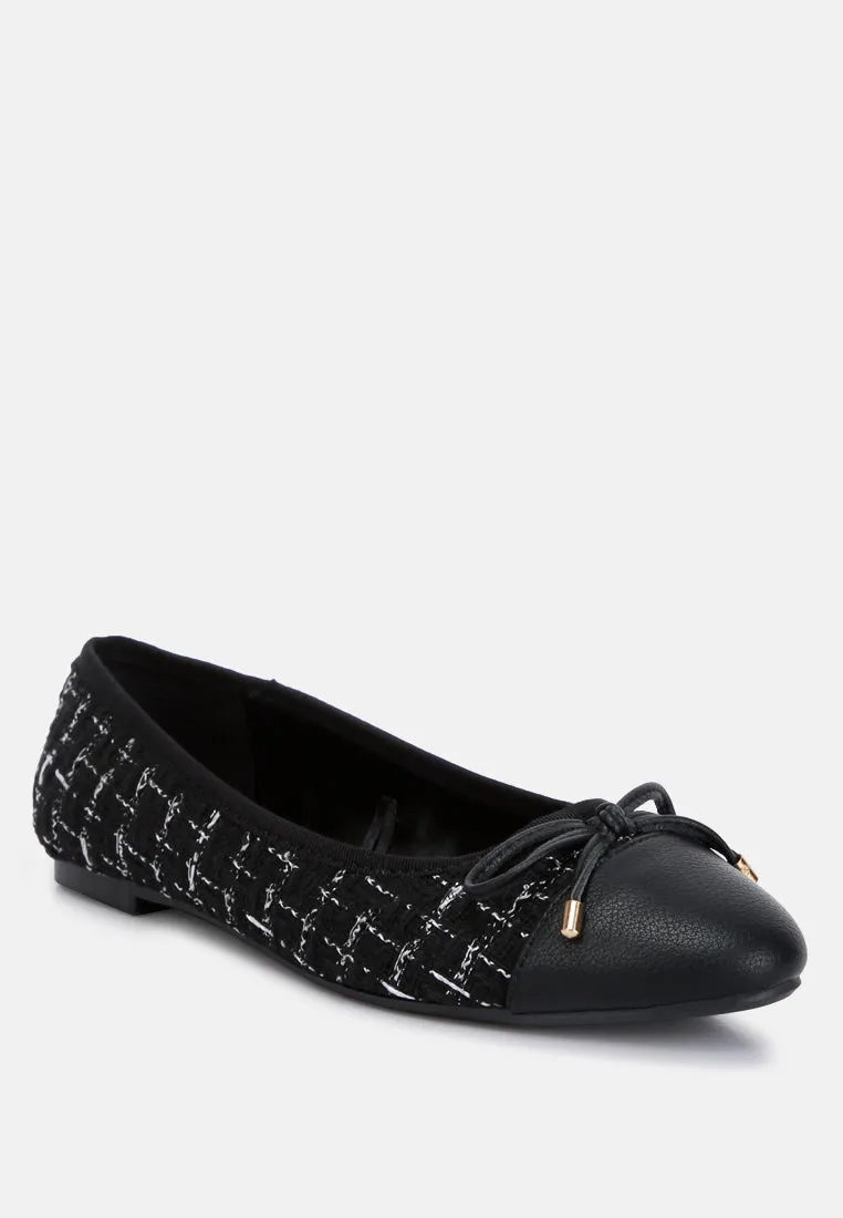 Plaid Tweed Ballet Flats By MODE