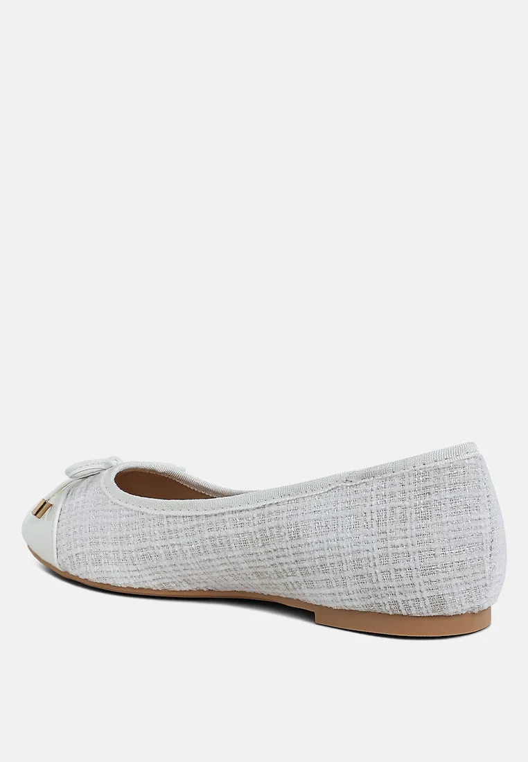 Plaid Tweed Ballet Flats By MODE