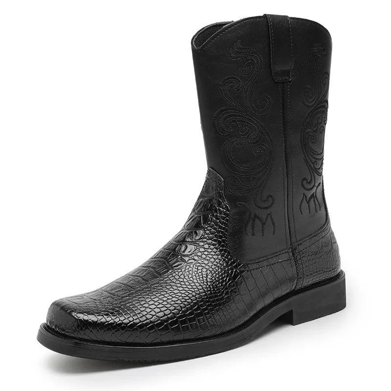 Retro Trendy Thick-soled Chelsea Leather Boots