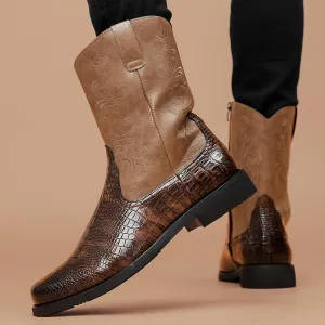 Retro Trendy Thick-soled Chelsea Leather Boots