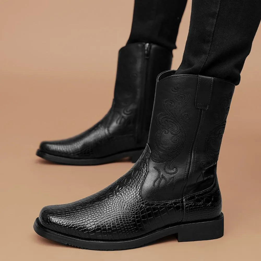 Retro Trendy Thick-soled Chelsea Leather Boots