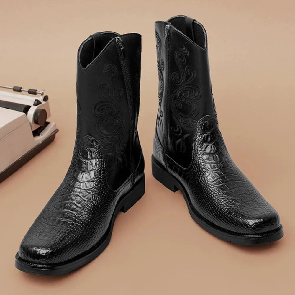 Retro Trendy Thick-soled Chelsea Leather Boots