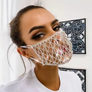 Rhinestone Face Mask