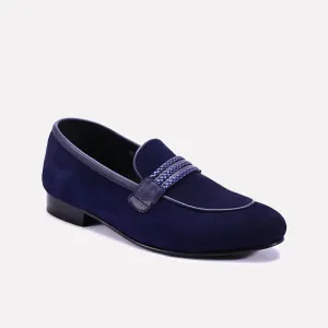 Rogue Blue Formal Velvet Loafers 0111289