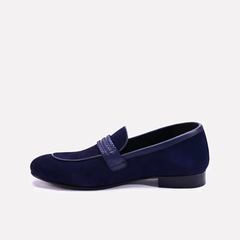 Rogue Blue Formal Velvet Loafers 0111289