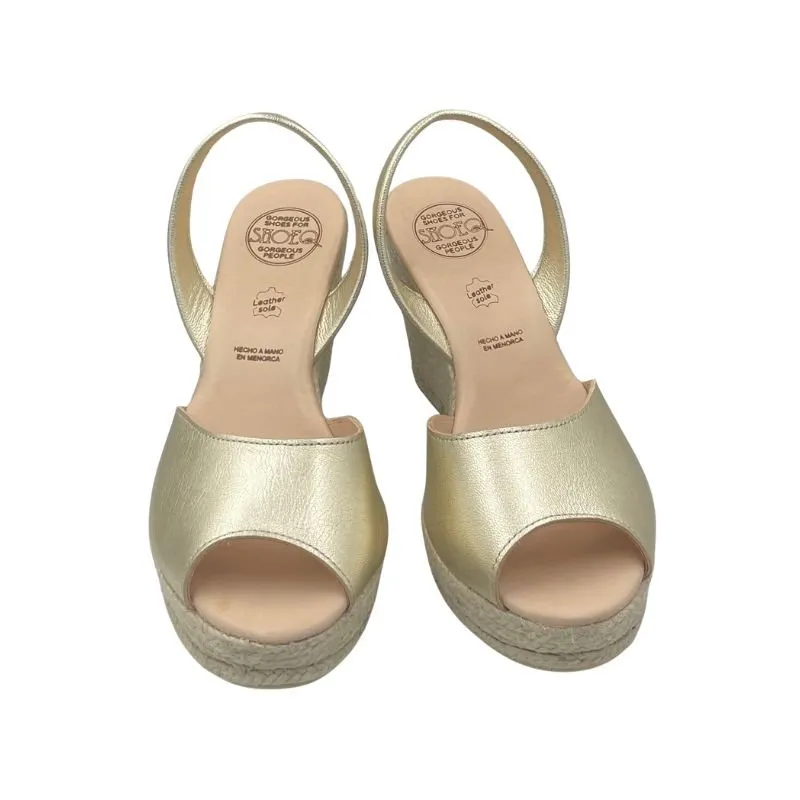 Roxy Espadrille Wedge in Champagne