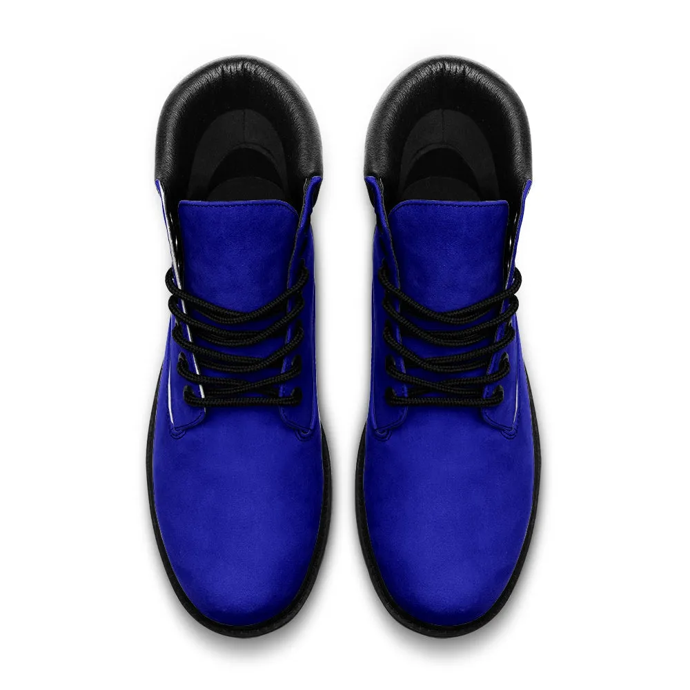 Royal Blue Suede Boots