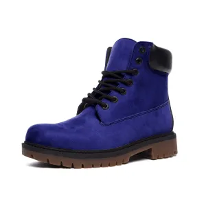 Royal Blue Suede Boots