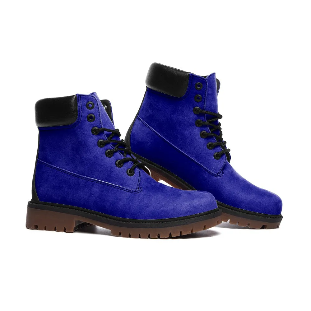 Royal Blue Suede Boots