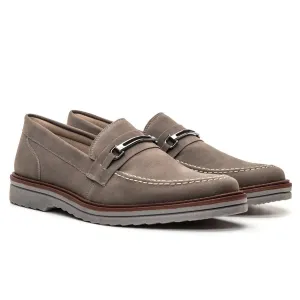 Sapato Loafer Mocassim Couro Nobock Camurça Aveludado Sport Fino com Fivela