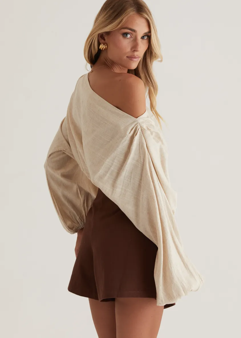 Savana Denim Skort - Choc