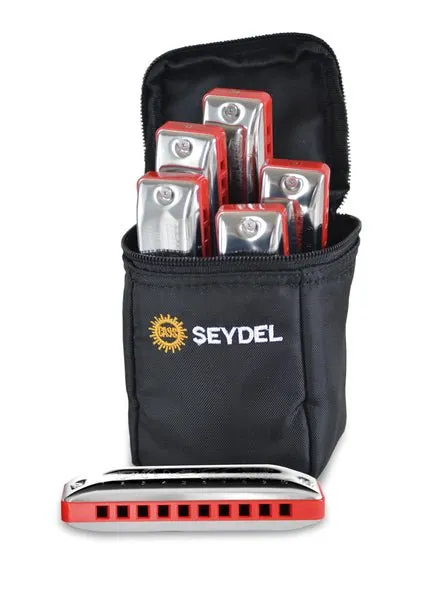 Seydel Blues SESSION STEEL Special Summer Edition Diatonic Harmonica 6-Pack Set