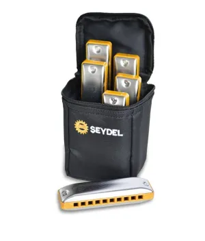 Seydel Blues SESSION STEEL Special Summer Edition Diatonic Harmonica 6-Pack Set