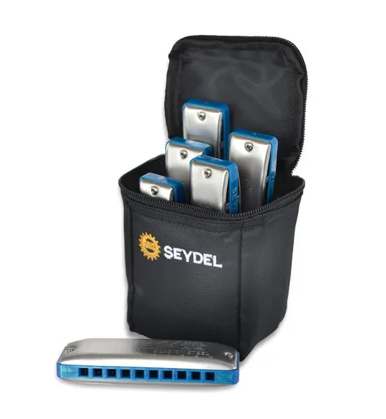 Seydel Blues SESSION STEEL Special Summer Edition Diatonic Harmonica 6-Pack Set