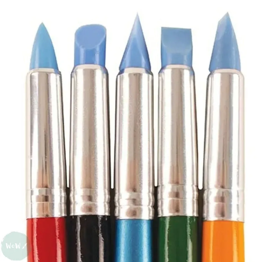 Silicone Rubber Colour Shaper- Set of 5 Assorted tips, 7.5mm
