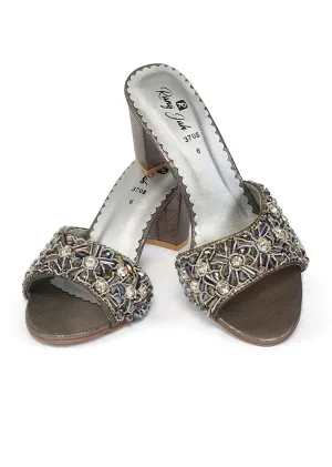 Silver Color Fancy Slippers-RS15