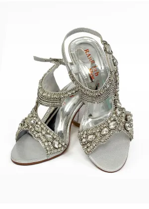 Silver Color Formal Sandals-RS14