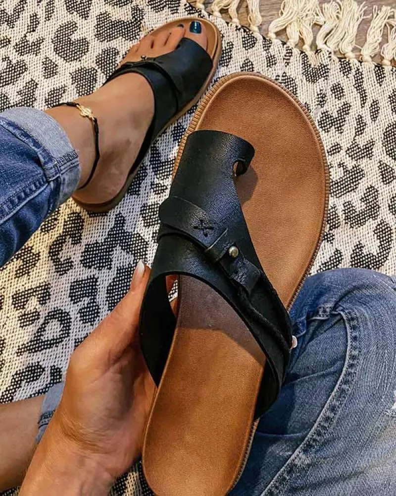 Solid Color Beach Flip-Flops Slippers