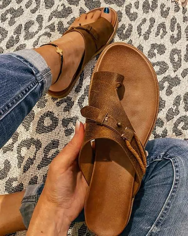 Solid Color Beach Flip-Flops Slippers