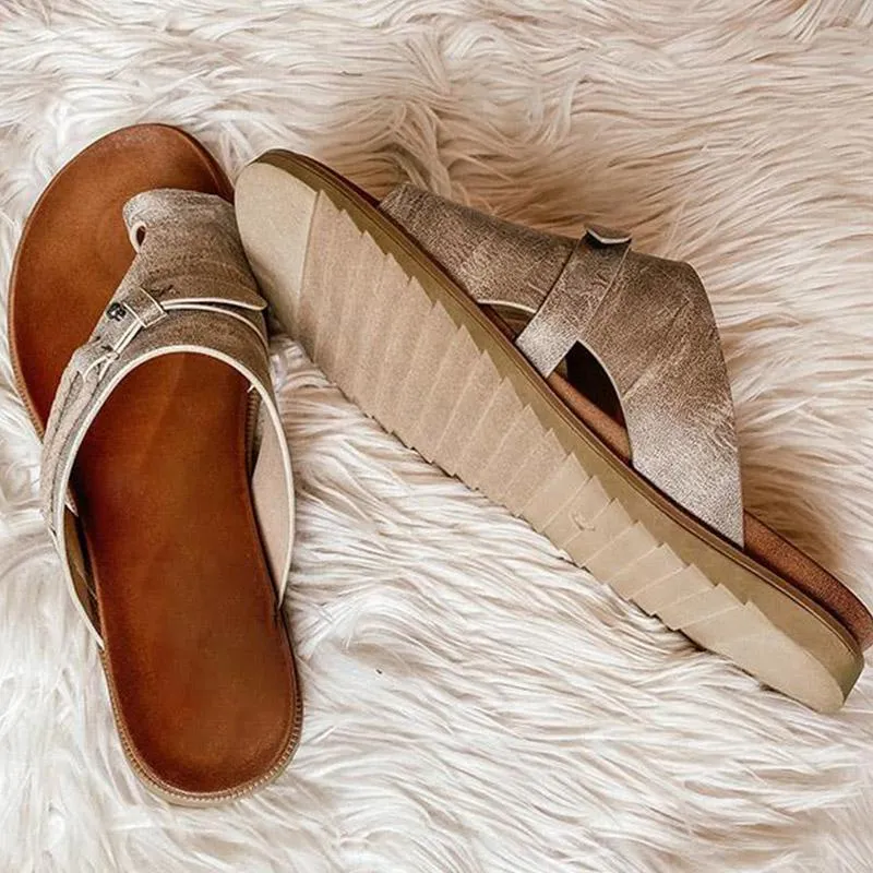 Solid Color Beach Flip-Flops Slippers