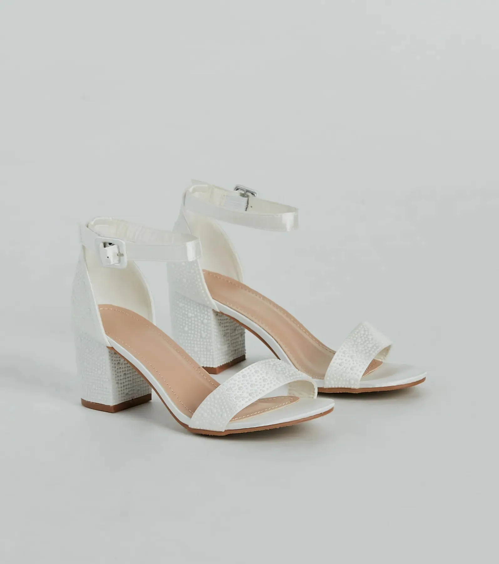 Sparkle Girlie Pearl And Rhinestone Heels