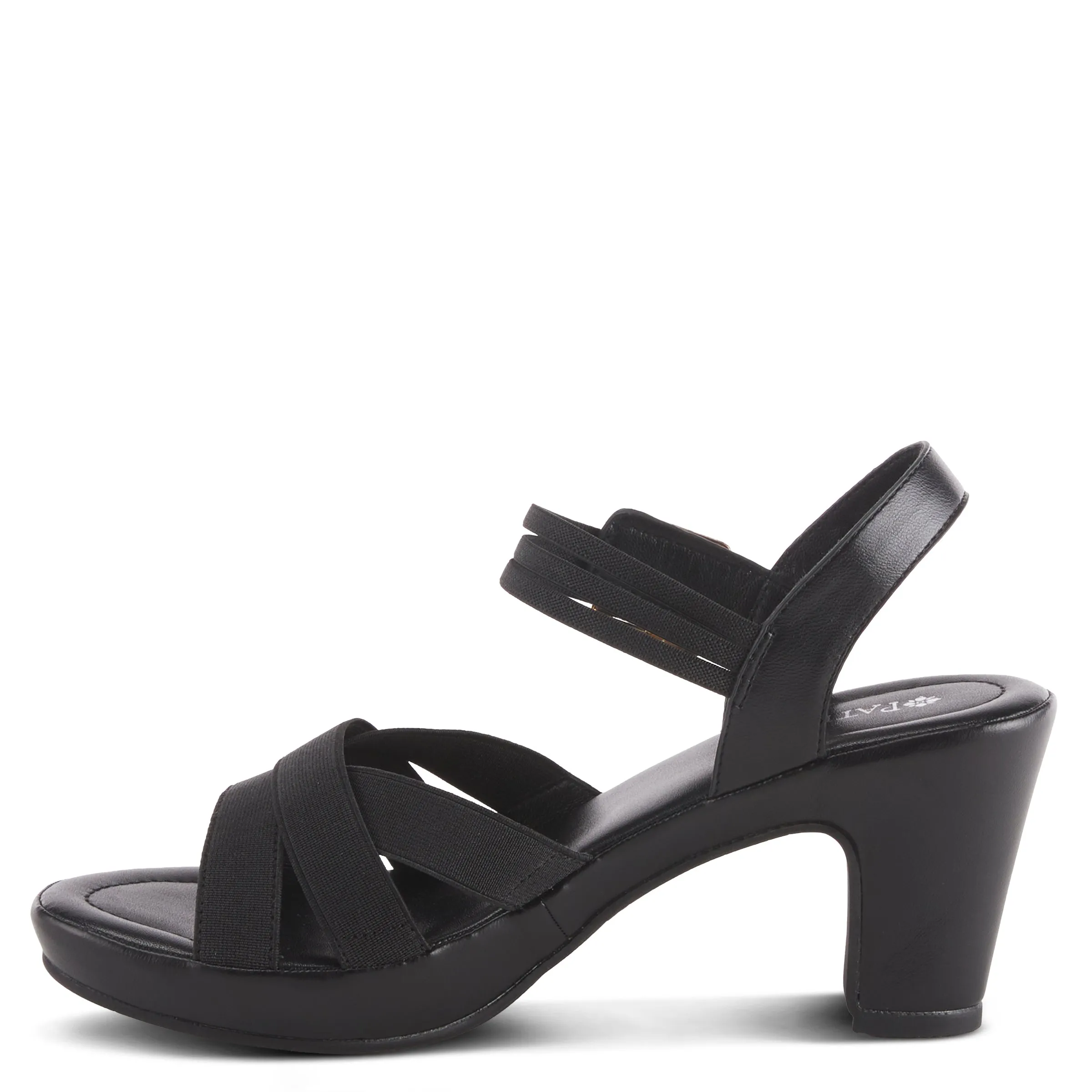 Spring Step Shoes Patrizia Neesa Stretch Sandal Women’s Vegan Comfort 3" Heel