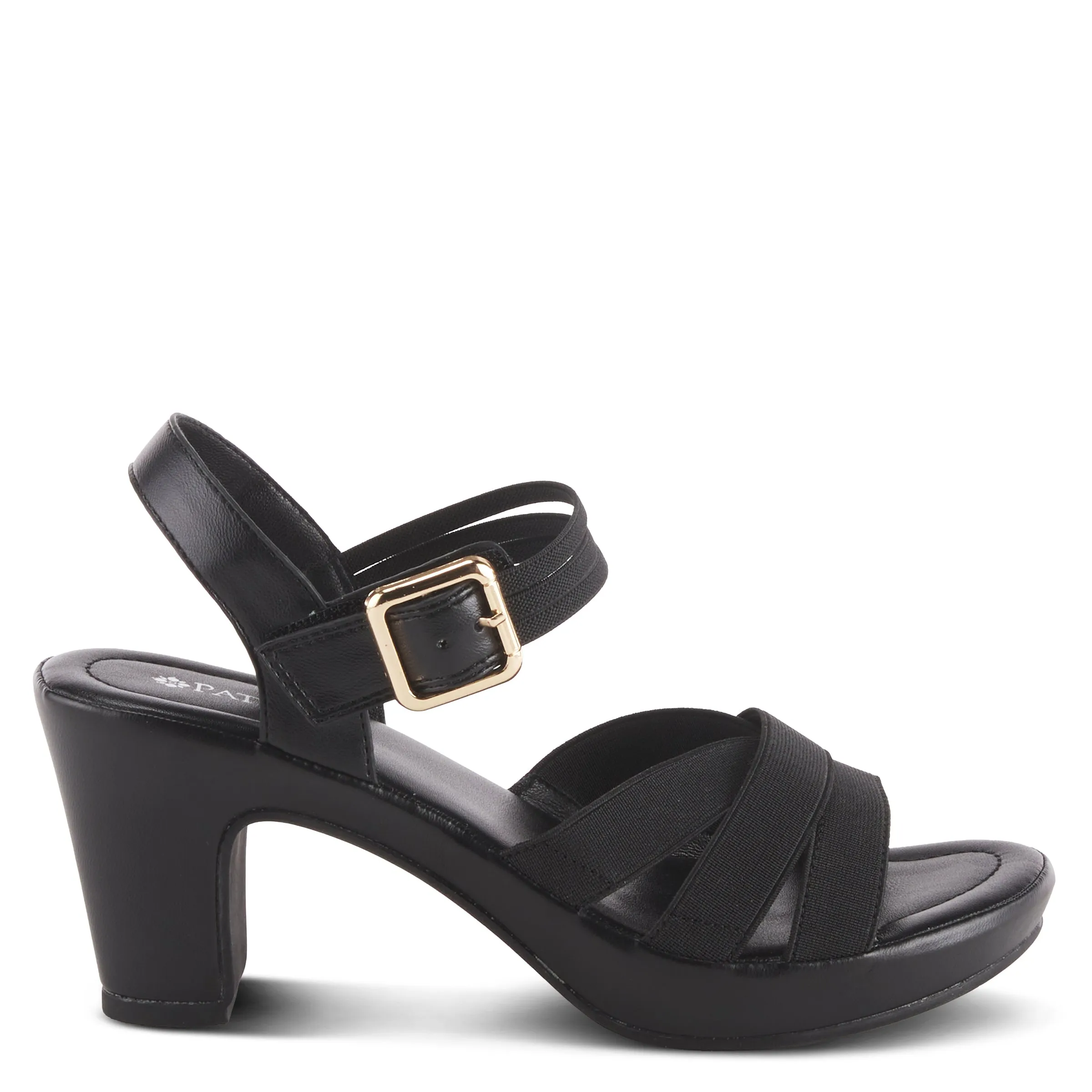 Spring Step Shoes Patrizia Neesa Stretch Sandal Women’s Vegan Comfort 3" Heel