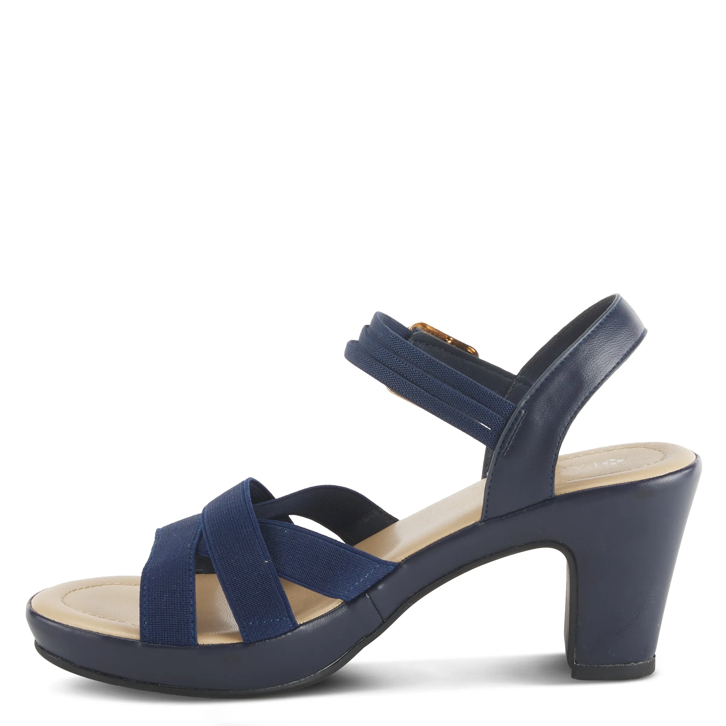 Spring Step Shoes Patrizia Neesa Stretch Sandal Women’s Vegan Comfort 3" Heel