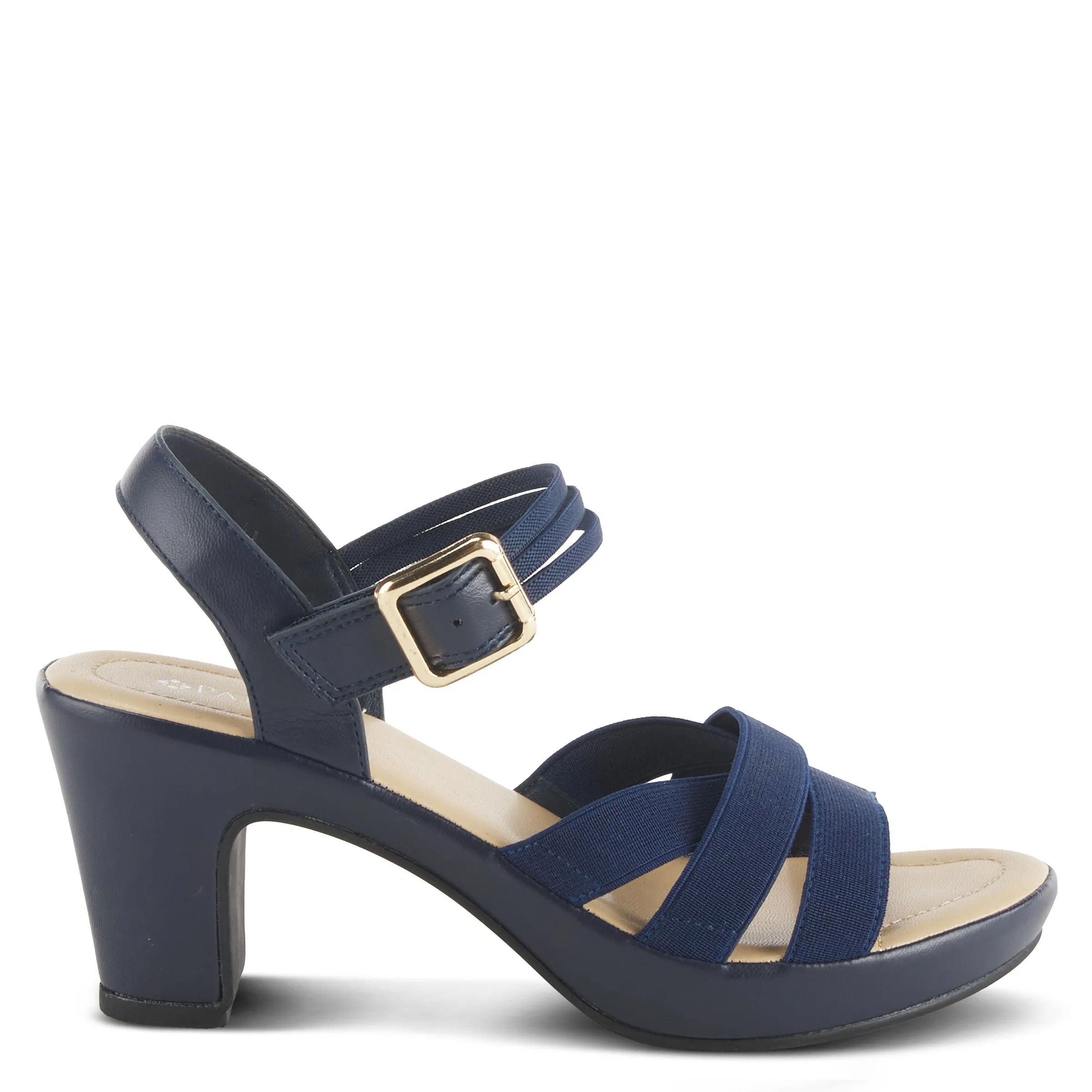 Spring Step Shoes Patrizia Neesa Stretch Sandal Women’s Vegan Comfort 3" Heel