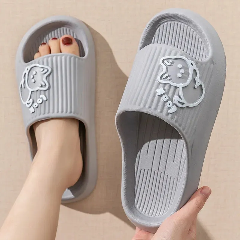 Summer Slippers Bathroom Platform Non-Slip Home