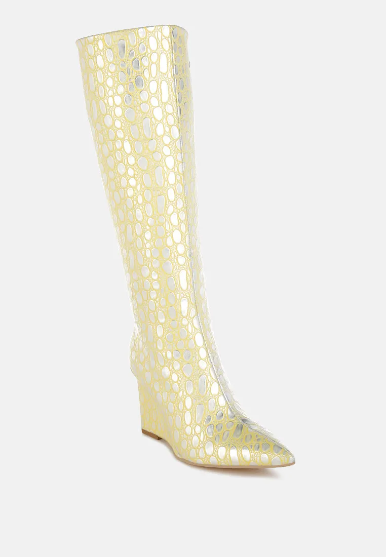 Tear Shaped Faux Leather Boots By RUW