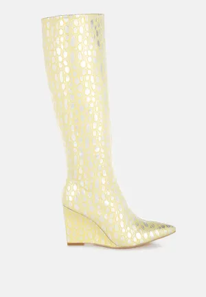 Tear Shaped Faux Leather Boots By RUW