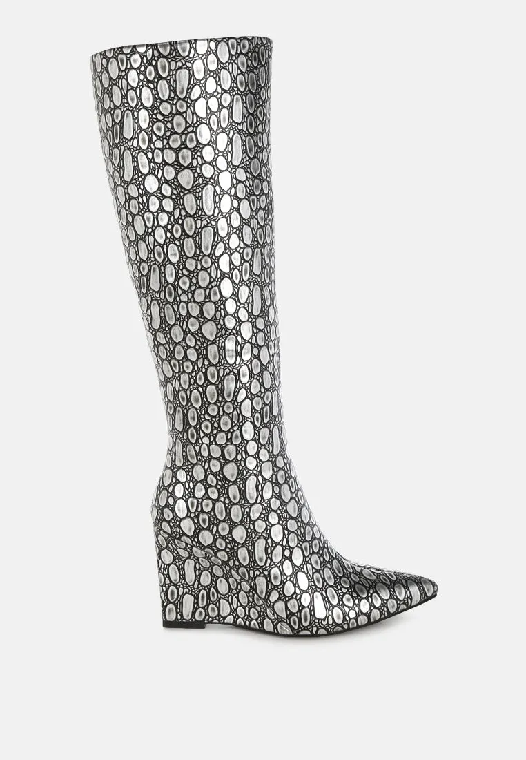 Tear Shaped Faux Leather Boots By RUW