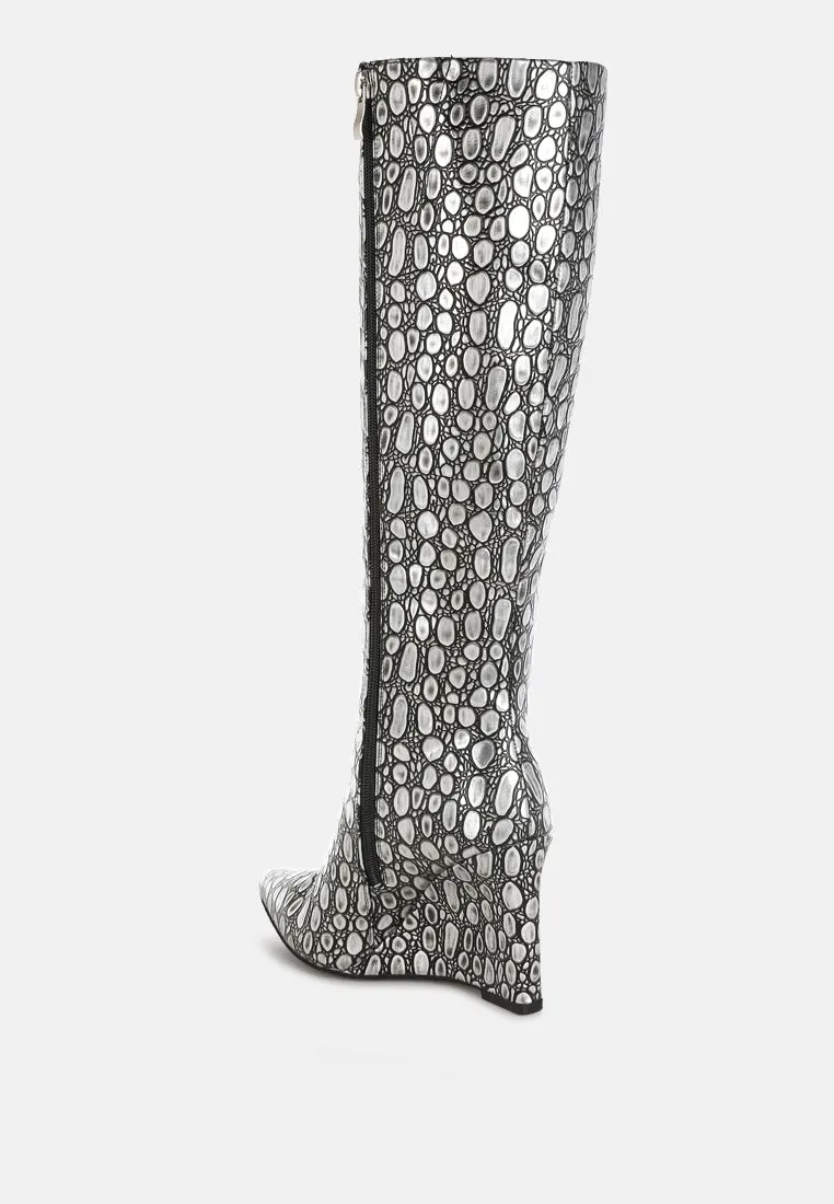 Tear Shaped Faux Leather Boots By RUW