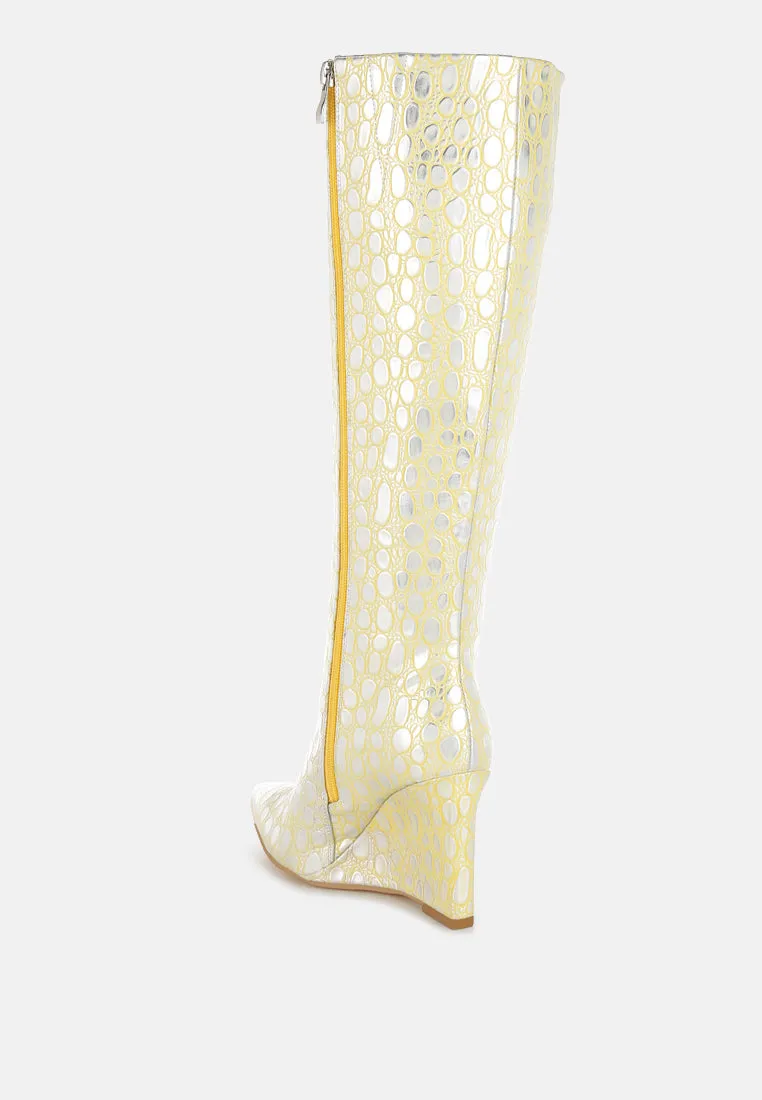 Tear Shaped Faux Leather Boots By RUW