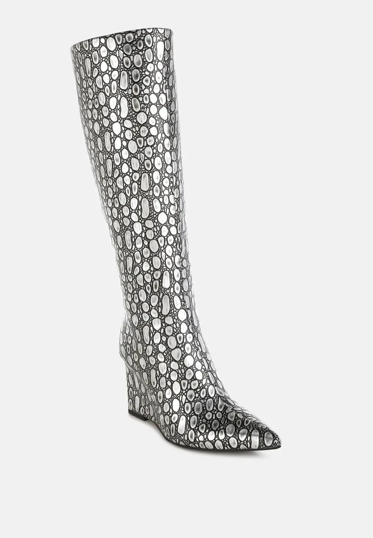 Tear Shaped Faux Leather Boots By RUW